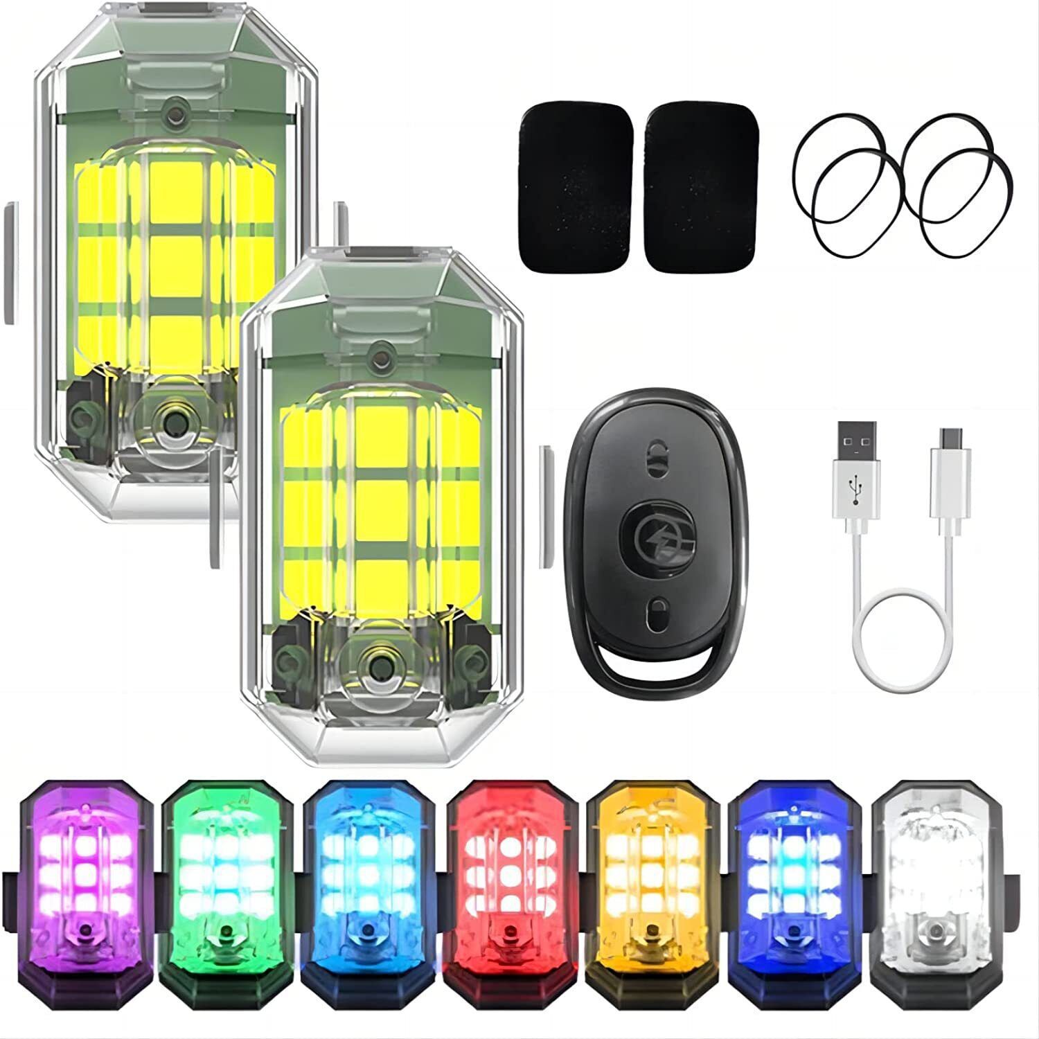 1/2/4Pc Remote Motorcycle Ligh - Drone Led Light ulasan dan harga